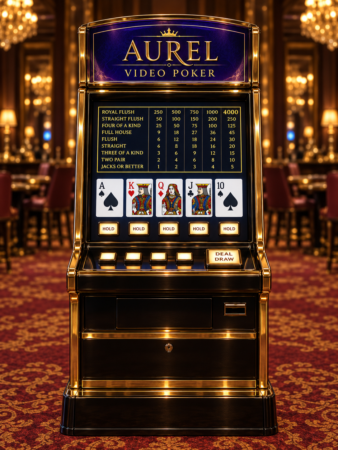 AUREL video poker cabinet artwork